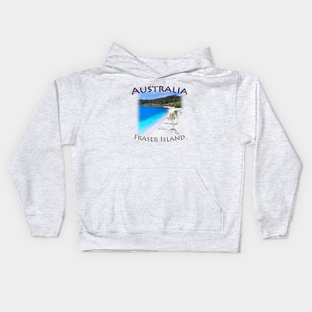 Australia, Queensland - Fraser Island Kids Hoodie by TouristMerch